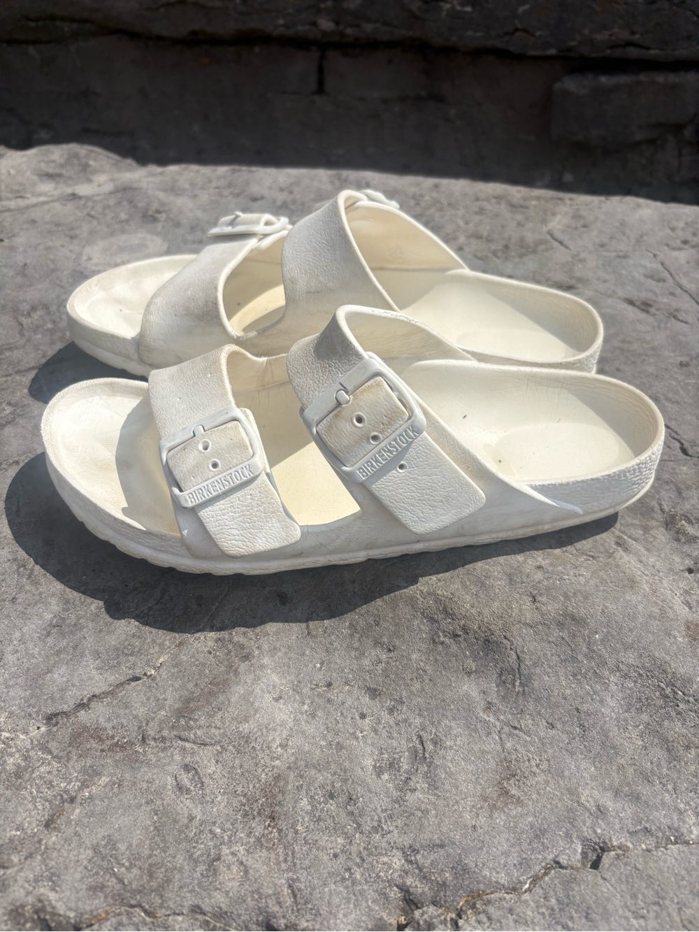 Birkenstock White Arizona EVA Slide Sandals 8